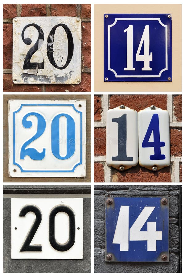 A collage of number Two thousand fourteen 2014. A collage of number Two thousand fourteen 2014